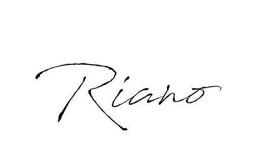 Make a beautiful signature design for name Riano. With this signature (Antro_Vectra) style, you can create a handwritten signature for free. Riano signature style 6 images and pictures png