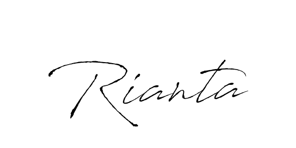 The best way (Antro_Vectra) to make a short signature is to pick only two or three words in your name. The name Rianta include a total of six letters. For converting this name. Rianta signature style 6 images and pictures png