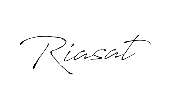 Design your own signature with our free online signature maker. With this signature software, you can create a handwritten (Antro_Vectra) signature for name Riasat. Riasat signature style 6 images and pictures png