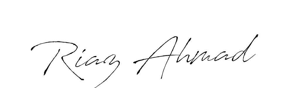 Make a beautiful signature design for name Riaz Ahmad. With this signature (Antro_Vectra) style, you can create a handwritten signature for free. Riaz Ahmad signature style 6 images and pictures png