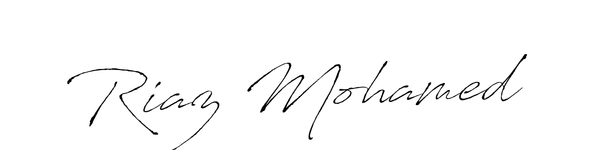 Create a beautiful signature design for name Riaz Mohamed. With this signature (Antro_Vectra) fonts, you can make a handwritten signature for free. Riaz Mohamed signature style 6 images and pictures png