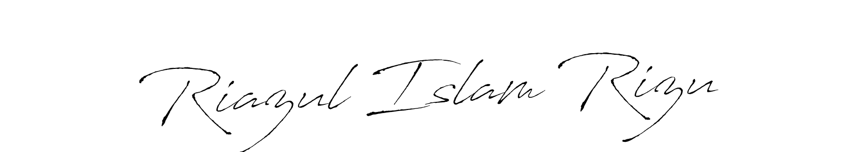 Make a beautiful signature design for name Riazul Islam Rizu. With this signature (Antro_Vectra) style, you can create a handwritten signature for free. Riazul Islam Rizu signature style 6 images and pictures png