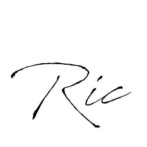 Design your own signature with our free online signature maker. With this signature software, you can create a handwritten (Antro_Vectra) signature for name Ric. Ric signature style 6 images and pictures png