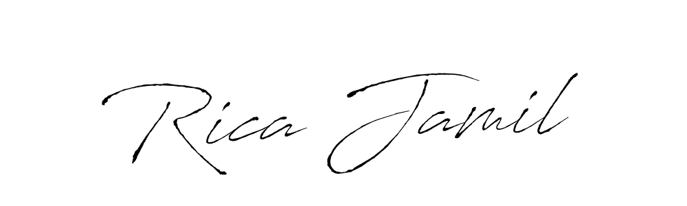 How to Draw Rica Jamil signature style? Antro_Vectra is a latest design signature styles for name Rica Jamil. Rica Jamil signature style 6 images and pictures png