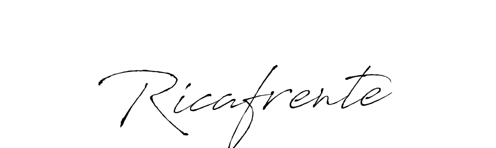 Ricafrente stylish signature style. Best Handwritten Sign (Antro_Vectra) for my name. Handwritten Signature Collection Ideas for my name Ricafrente. Ricafrente signature style 6 images and pictures png