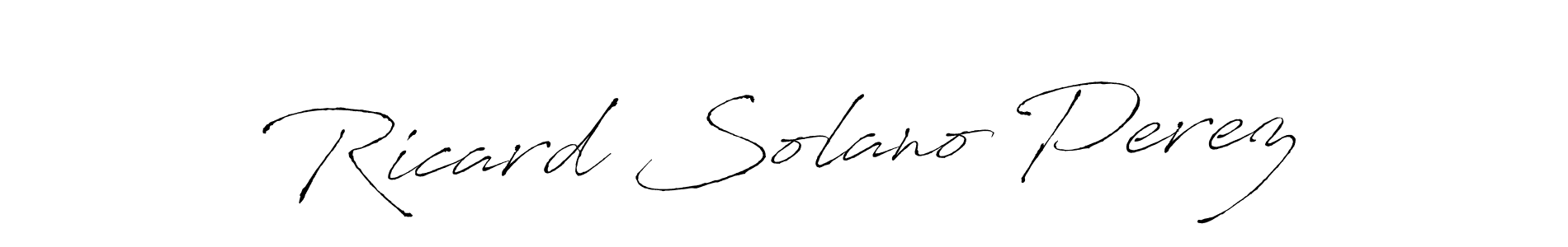 How to make Ricard Solano Perez name signature. Use Antro_Vectra style for creating short signs online. This is the latest handwritten sign. Ricard Solano Perez signature style 6 images and pictures png