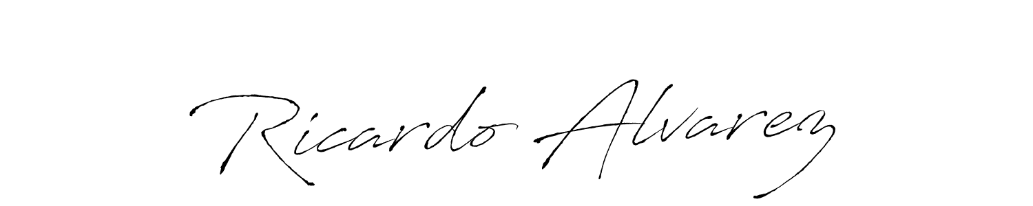 Make a beautiful signature design for name Ricardo Alvarez. With this signature (Antro_Vectra) style, you can create a handwritten signature for free. Ricardo Alvarez signature style 6 images and pictures png