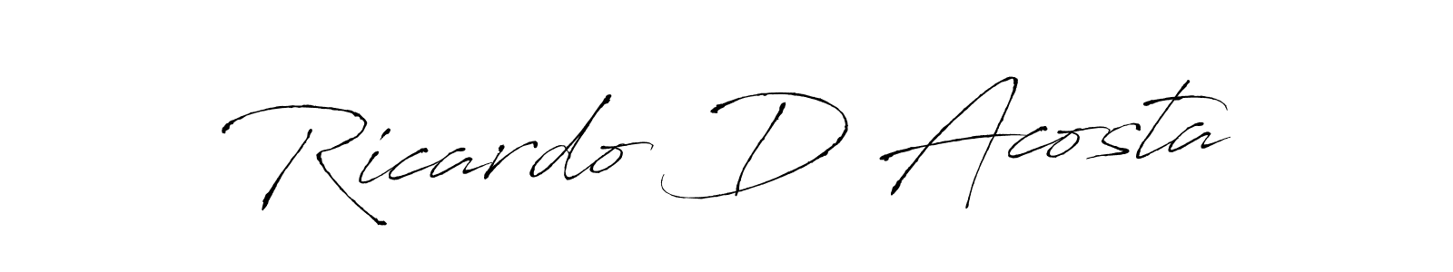 Design your own signature with our free online signature maker. With this signature software, you can create a handwritten (Antro_Vectra) signature for name Ricardo D Acosta. Ricardo D Acosta signature style 6 images and pictures png