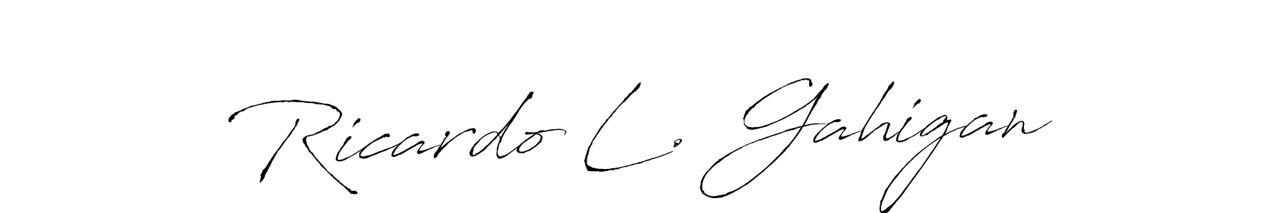 How to Draw Ricardo L. Gahigan signature style? Antro_Vectra is a latest design signature styles for name Ricardo L. Gahigan. Ricardo L. Gahigan signature style 6 images and pictures png