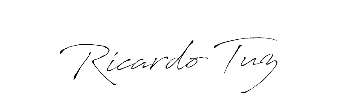 How to make Ricardo Tuz name signature. Use Antro_Vectra style for creating short signs online. This is the latest handwritten sign. Ricardo Tuz signature style 6 images and pictures png