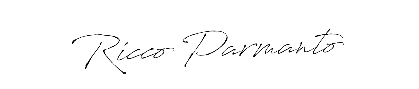 Design your own signature with our free online signature maker. With this signature software, you can create a handwritten (Antro_Vectra) signature for name Ricco Parmanto. Ricco Parmanto signature style 6 images and pictures png