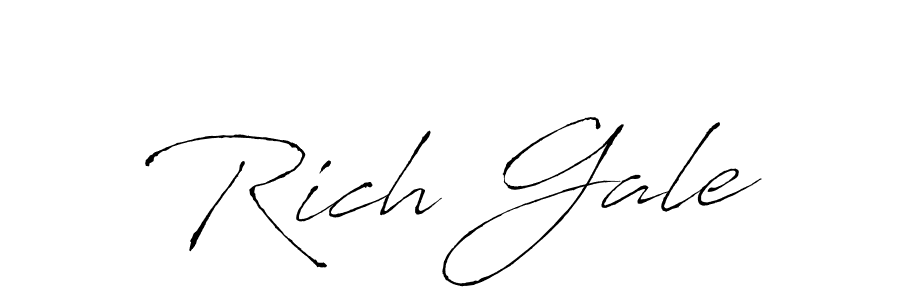 How to make Rich Gale name signature. Use Antro_Vectra style for creating short signs online. This is the latest handwritten sign. Rich Gale signature style 6 images and pictures png