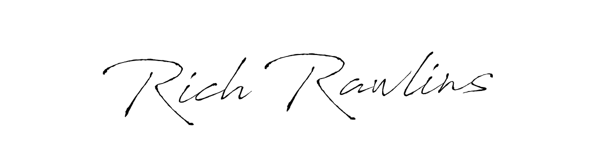 Make a beautiful signature design for name Rich Rawlins. With this signature (Antro_Vectra) style, you can create a handwritten signature for free. Rich Rawlins signature style 6 images and pictures png