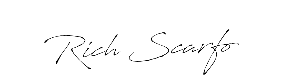 You should practise on your own different ways (Antro_Vectra) to write your name (Rich Scarfo) in signature. don't let someone else do it for you. Rich Scarfo signature style 6 images and pictures png