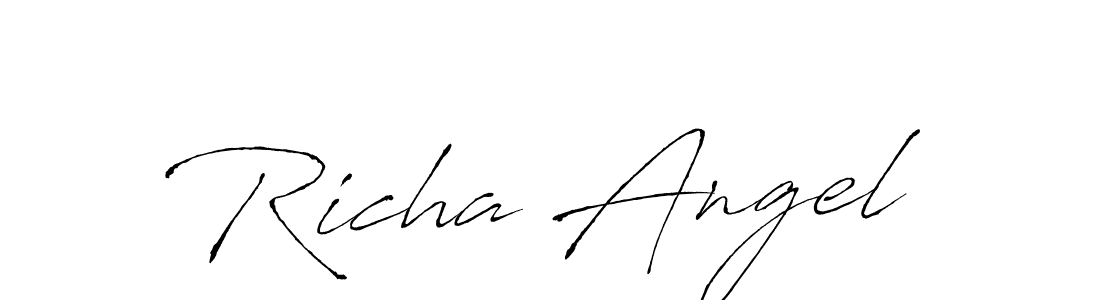 You should practise on your own different ways (Antro_Vectra) to write your name (Richa Angel) in signature. don't let someone else do it for you. Richa Angel signature style 6 images and pictures png