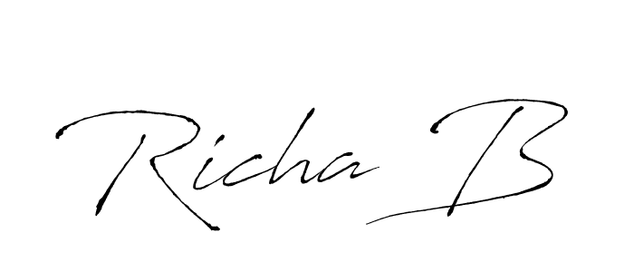 Also You can easily find your signature by using the search form. We will create Richa B name handwritten signature images for you free of cost using Antro_Vectra sign style. Richa B signature style 6 images and pictures png