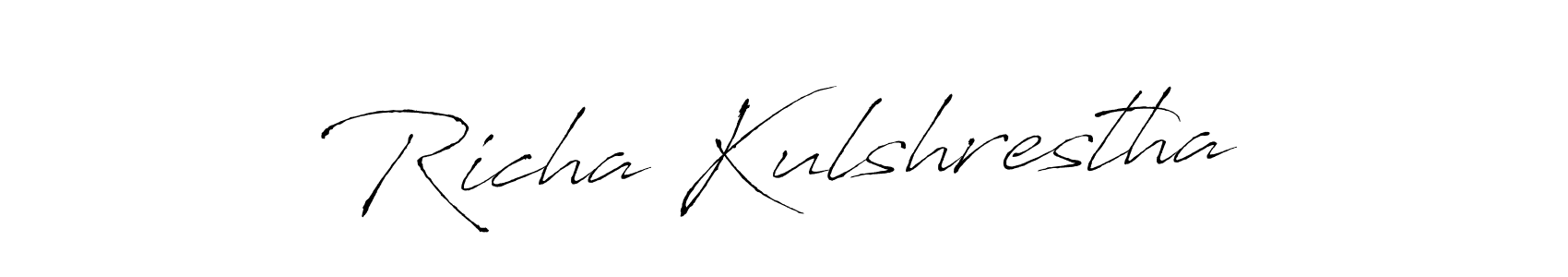 You should practise on your own different ways (Antro_Vectra) to write your name (Richa Kulshrestha) in signature. don't let someone else do it for you. Richa Kulshrestha signature style 6 images and pictures png