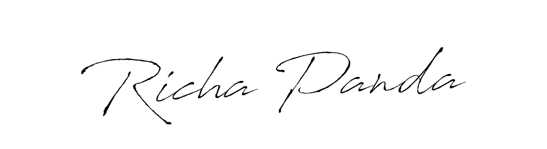 Design your own signature with our free online signature maker. With this signature software, you can create a handwritten (Antro_Vectra) signature for name Richa Panda. Richa Panda signature style 6 images and pictures png