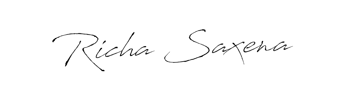 Richa Saxena stylish signature style. Best Handwritten Sign (Antro_Vectra) for my name. Handwritten Signature Collection Ideas for my name Richa Saxena. Richa Saxena signature style 6 images and pictures png
