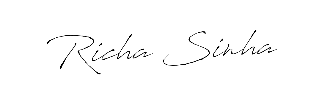 if you are searching for the best signature style for your name Richa Sinha. so please give up your signature search. here we have designed multiple signature styles  using Antro_Vectra. Richa Sinha signature style 6 images and pictures png