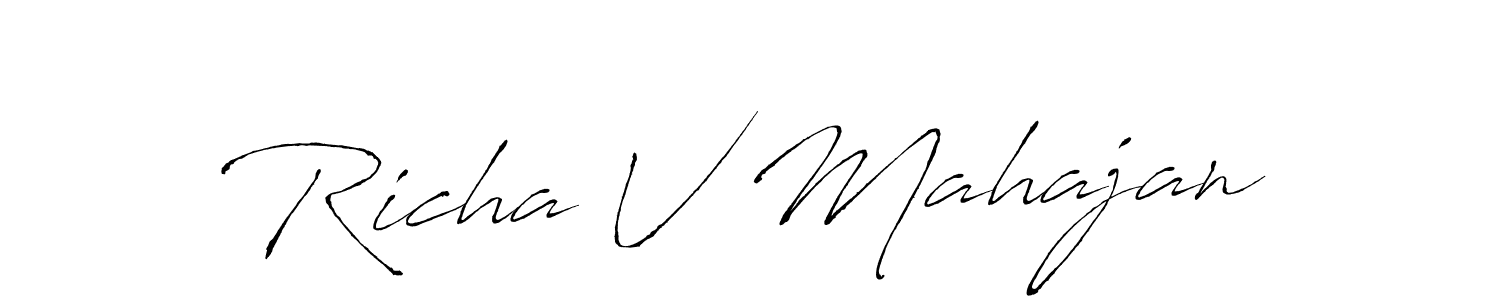 You can use this online signature creator to create a handwritten signature for the name Richa V Mahajan. This is the best online autograph maker. Richa V Mahajan signature style 6 images and pictures png