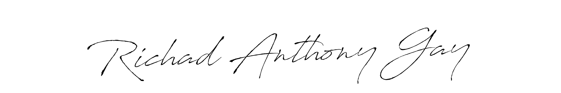 Also we have Richad Anthony Gay name is the best signature style. Create professional handwritten signature collection using Antro_Vectra autograph style. Richad Anthony Gay signature style 6 images and pictures png