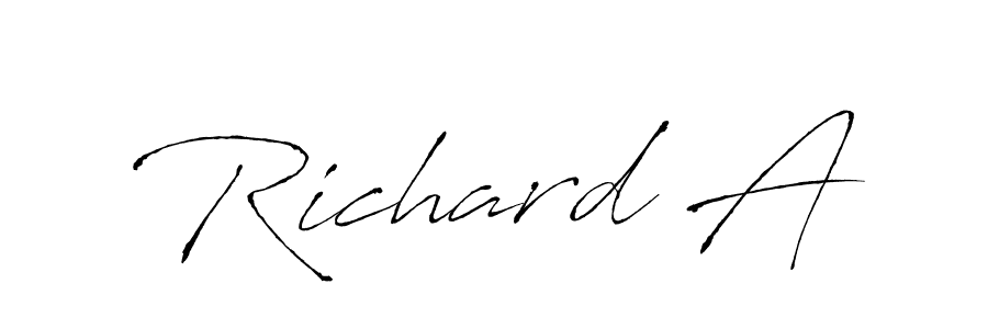 You should practise on your own different ways (Antro_Vectra) to write your name (Richard A) in signature. don't let someone else do it for you. Richard A signature style 6 images and pictures png