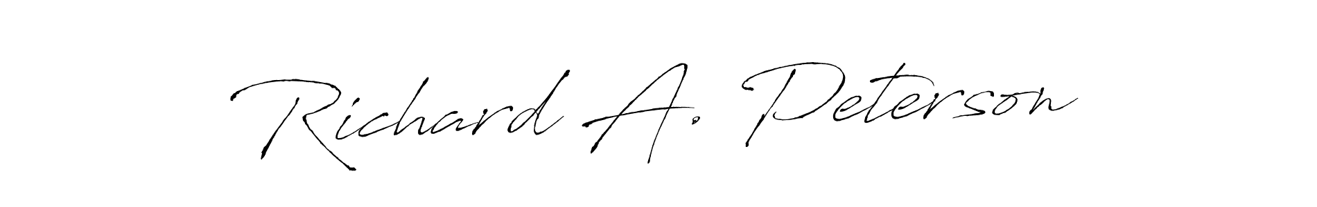 Richard A. Peterson stylish signature style. Best Handwritten Sign (Antro_Vectra) for my name. Handwritten Signature Collection Ideas for my name Richard A. Peterson. Richard A. Peterson signature style 6 images and pictures png