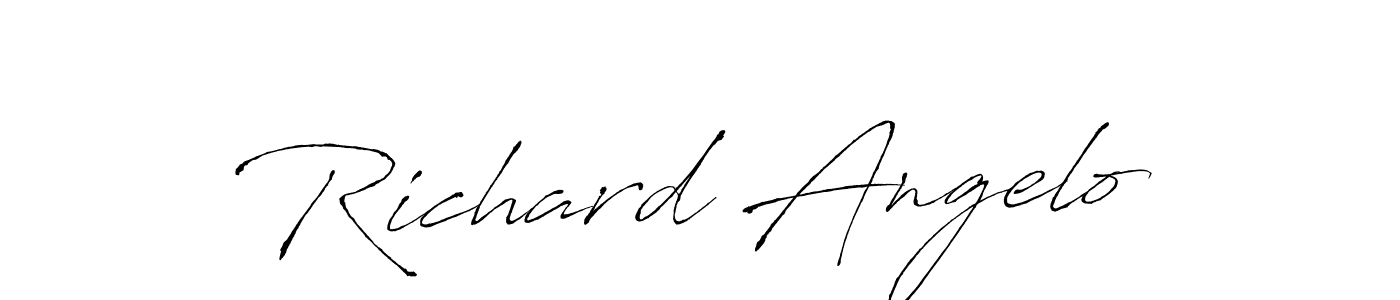 Create a beautiful signature design for name Richard Angelo. With this signature (Antro_Vectra) fonts, you can make a handwritten signature for free. Richard Angelo signature style 6 images and pictures png