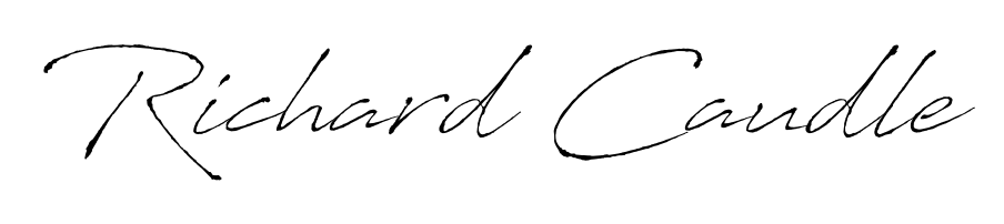 A modern signature idea for name Richard Caudle using Antro_Vectra font. Clean strokes and elegant curves make it stand out instantly. Richard Caudle signature style 6 images and pictures png