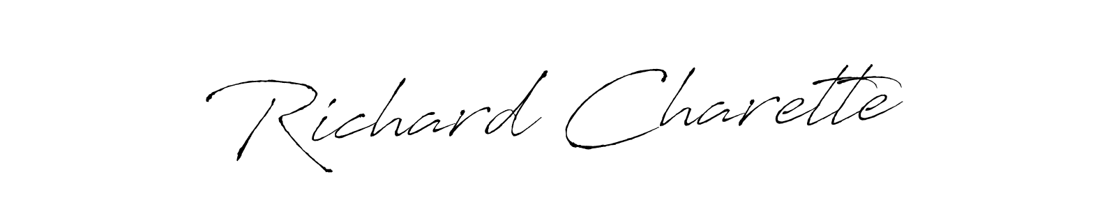 How to make Richard Charette name signature. Use Antro_Vectra style for creating short signs online. This is the latest handwritten sign. Richard Charette signature style 6 images and pictures png