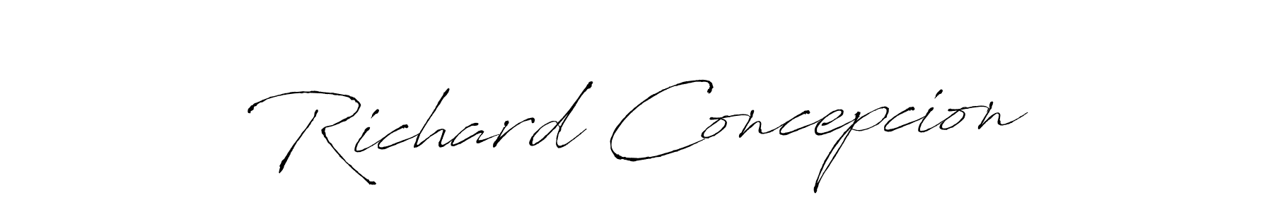 Richard Concepcion stylish signature style. Best Handwritten Sign (Antro_Vectra) for my name. Handwritten Signature Collection Ideas for my name Richard Concepcion. Richard Concepcion signature style 6 images and pictures png