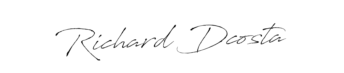 How to Draw Richard Dcosta signature style? Antro_Vectra is a latest design signature styles for name Richard Dcosta. Richard Dcosta signature style 6 images and pictures png