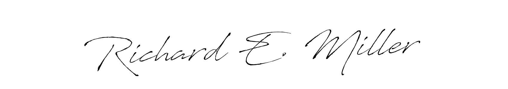 You should practise on your own different ways (Antro_Vectra) to write your name (Richard E. Miller) in signature. don't let someone else do it for you. Richard E. Miller signature style 6 images and pictures png