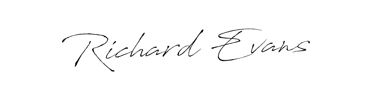 Create a beautiful signature design for name Richard Evans. With this signature (Antro_Vectra) fonts, you can make a handwritten signature for free. Richard Evans signature style 6 images and pictures png