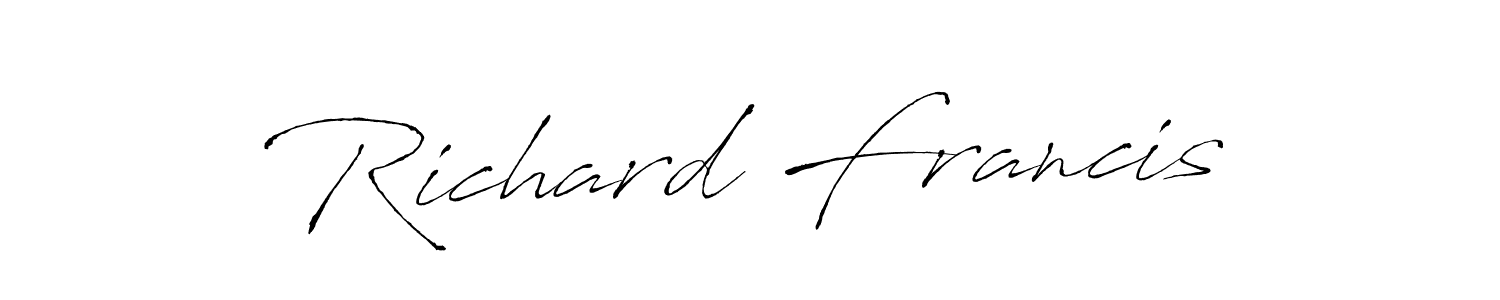 Design your own signature with our free online signature maker. With this signature software, you can create a handwritten (Antro_Vectra) signature for name Richard Francis. Richard Francis signature style 6 images and pictures png