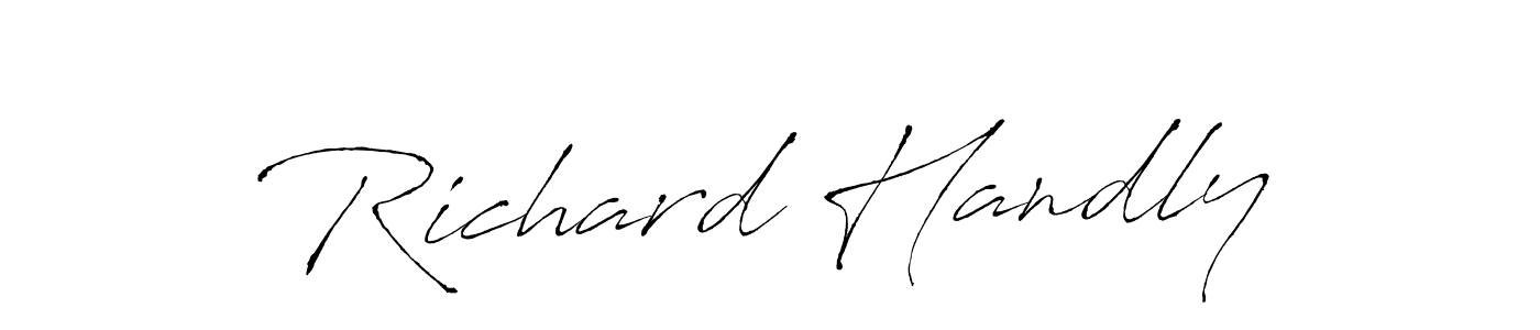 Richard Handly stylish signature style. Best Handwritten Sign (Antro_Vectra) for my name. Handwritten Signature Collection Ideas for my name Richard Handly. Richard Handly signature style 6 images and pictures png