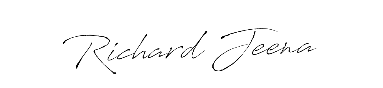 How to make Richard Jeena signature? Antro_Vectra is a professional autograph style. Create handwritten signature for Richard Jeena name. Richard Jeena signature style 6 images and pictures png