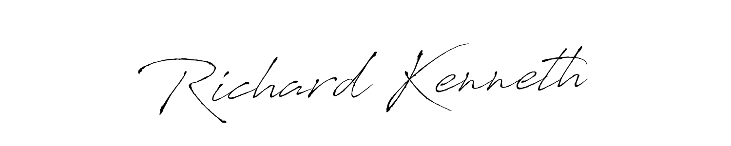 Make a beautiful signature design for name Richard Kenneth. With this signature (Antro_Vectra) style, you can create a handwritten signature for free. Richard Kenneth signature style 6 images and pictures png