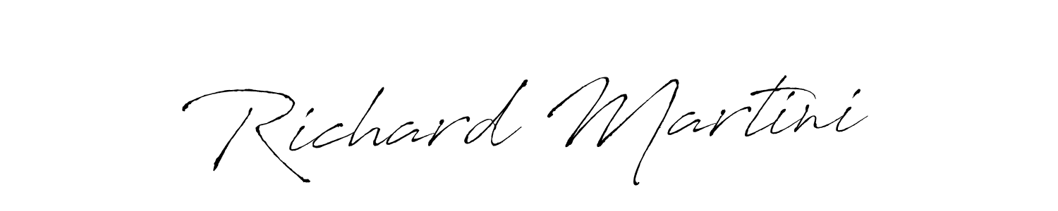 How to make Richard Martini name signature. Use Antro_Vectra style for creating short signs online. This is the latest handwritten sign. Richard Martini signature style 6 images and pictures png