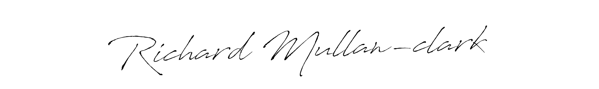 if you are searching for the best signature style for your name Richard Mullan-clark. so please give up your signature search. here we have designed multiple signature styles  using Antro_Vectra. Richard Mullan-clark signature style 6 images and pictures png