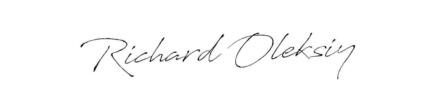 Also we have Richard Oleksiy name is the best signature style. Create professional handwritten signature collection using Antro_Vectra autograph style. Richard Oleksiy signature style 6 images and pictures png