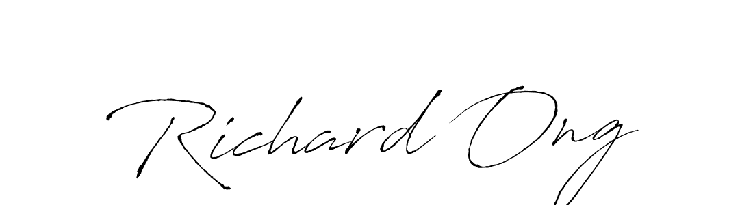 Richard Ong stylish signature style. Best Handwritten Sign (Antro_Vectra) for my name. Handwritten Signature Collection Ideas for my name Richard Ong. Richard Ong signature style 6 images and pictures png