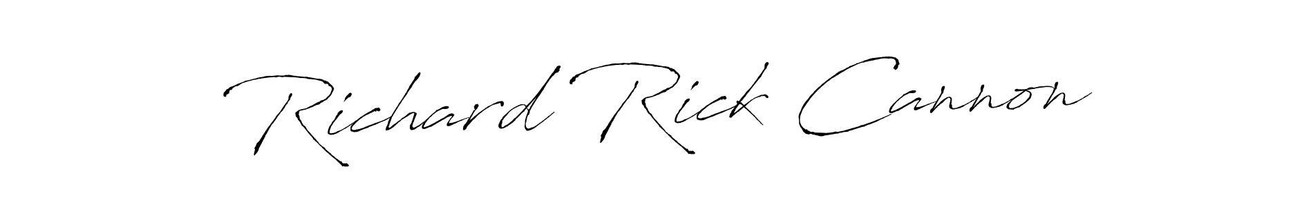 Create a beautiful signature design for name Richard Rick Cannon. With this signature (Antro_Vectra) fonts, you can make a handwritten signature for free. Richard Rick Cannon signature style 6 images and pictures png
