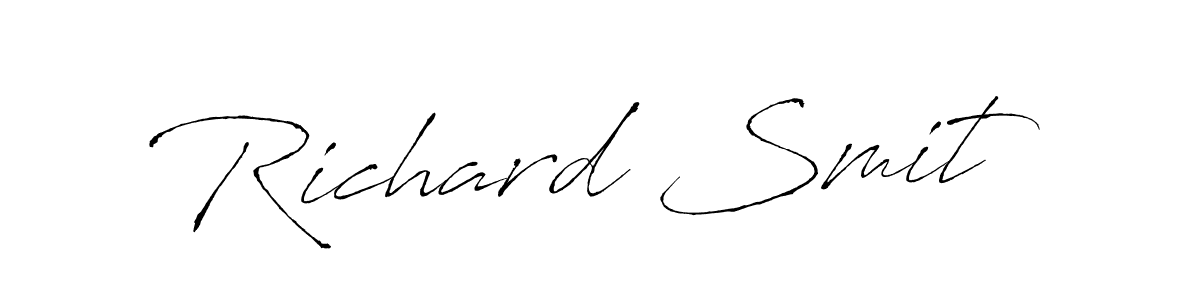 Use a signature maker to create a handwritten signature online. With this signature software, you can design (Antro_Vectra) your own signature for name Richard Smit. Richard Smit signature style 6 images and pictures png