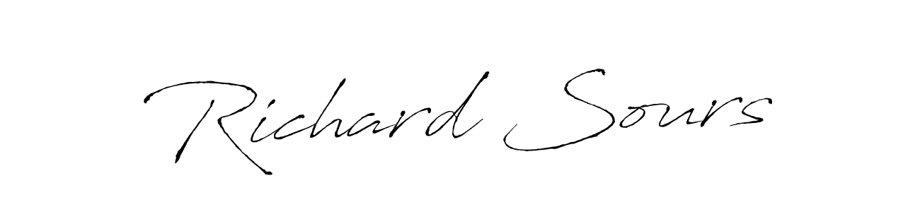 How to make Richard Sours name signature. Use Antro_Vectra style for creating short signs online. This is the latest handwritten sign. Richard Sours signature style 6 images and pictures png