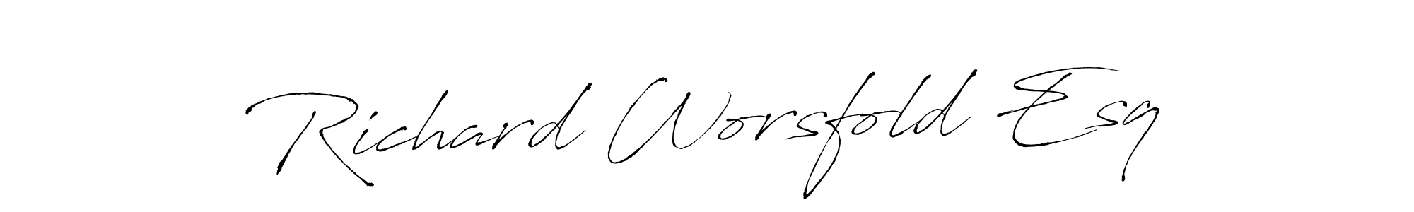 The best way (Antro_Vectra) to make a short signature is to pick only two or three words in your name. The name Richard Worsfold Esq include a total of six letters. For converting this name. Richard Worsfold Esq signature style 6 images and pictures png