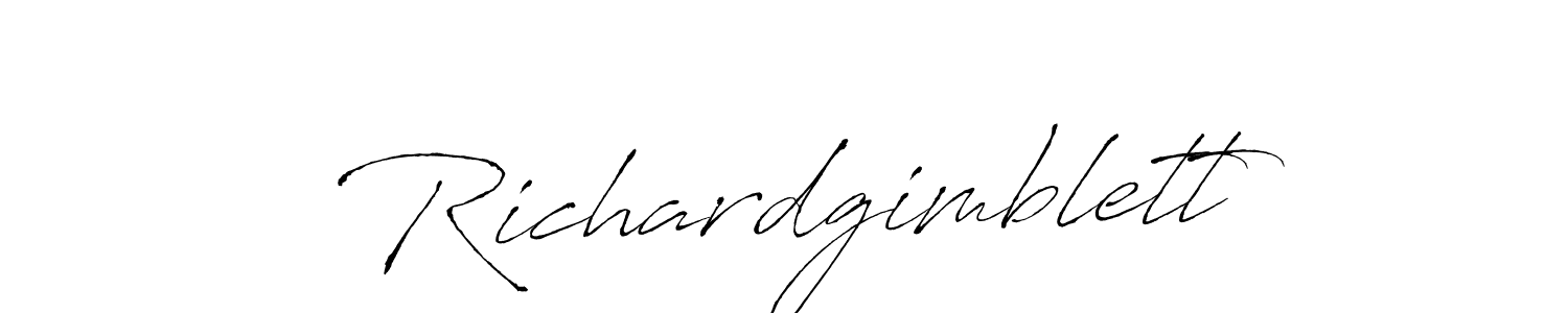 Richardgimblett stylish signature style. Best Handwritten Sign (Antro_Vectra) for my name. Handwritten Signature Collection Ideas for my name Richardgimblett. Richardgimblett signature style 6 images and pictures png