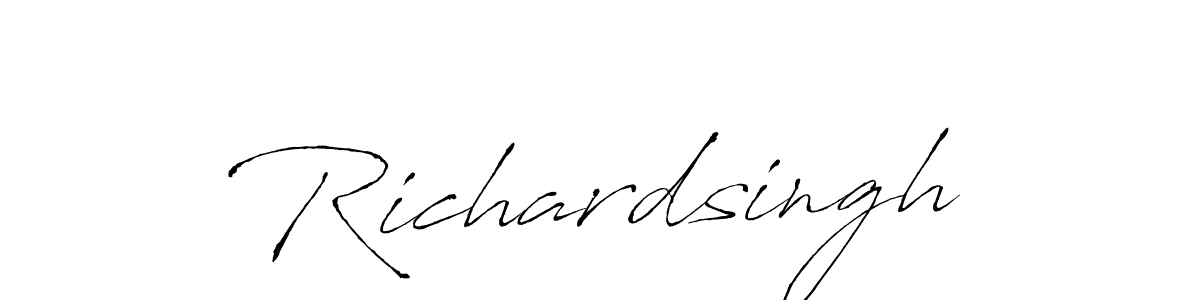 How to make Richardsingh name signature. Use Antro_Vectra style for creating short signs online. This is the latest handwritten sign. Richardsingh signature style 6 images and pictures png