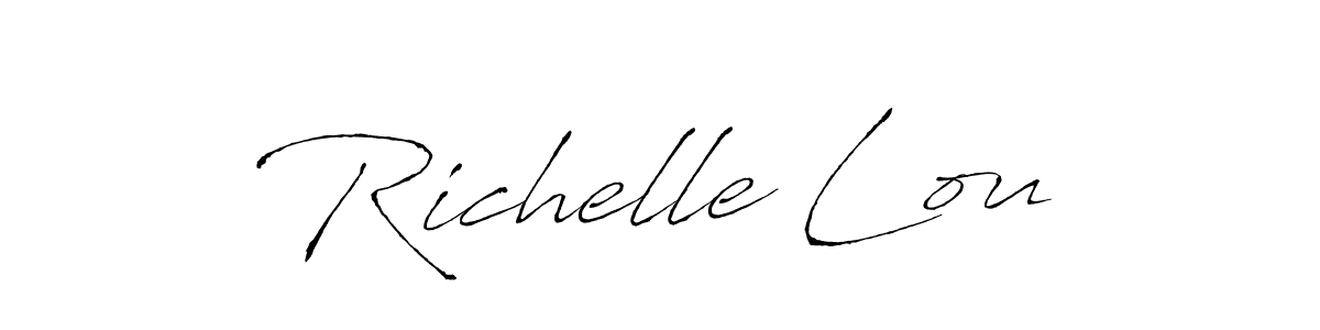 Create a beautiful signature design for name Richelle Lou. With this signature (Antro_Vectra) fonts, you can make a handwritten signature for free. Richelle Lou signature style 6 images and pictures png